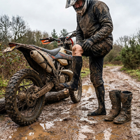 Chaussettes longues antidérapantes, coupe-vent, thermiques, respirantes, 3 couches, imperméables, en nylon + élasthanne, pour jeunes motards