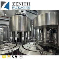Machine de remplissage d'eau en bouteille plastique entièrement automatique Zenith pour eau minérale/pure, remplissage haute température