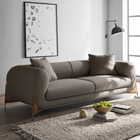 Luxuriöses Modernes Modulares Ecksofa, Weißes Sofa mit Massivholzbeinen für Wohnzimmermöbel zu Hause