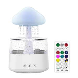 Humidificador blanco Rain-Cloud, difusor de Aroma de hongo que cambia de Color para coche, aceite esencial para el hogar, goteo de agua, asistencia para dormir - Product Image 2