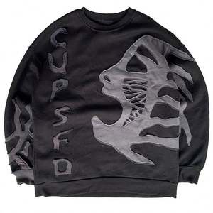 Sudadera con capucha de diseñador para hombre con bordado personalizado Y2K Streetwear Patrón de letras Sudadera de cuello redondo de invierno - Product Image 4