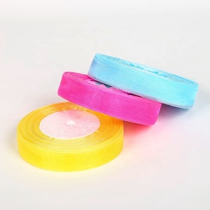 Nastro in <span class=keywords><strong>Tulle</strong></span> Trasparente 100% Poliestere, Colorato, 2cm/4cm, per Confezioni Regalo e Decorazioni Fai-da-Te - Product Image 4
