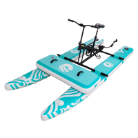Vélo aquatique gonflable Lumark à siège unique, en PVC Drop Stitch, pour la location en lac, mer ou station balnéaire