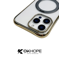 2024 nouveauté dur PC Six couleurs magnétique antichoc métal cadre de caméra pliable support de téléphone étui pour iPhone 15