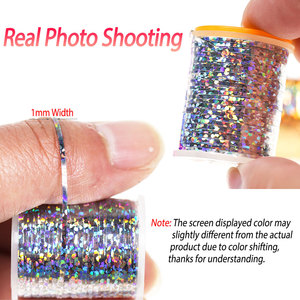 1Mm Rộng <span class=keywords><strong>Fly</strong></span> Ràng Buộc Phẳng Mylar Tinsel Flash Tape Holographic Tinsel Vật Liệu Cho Flashback Nymphs Saltwater Streamer <span class=keywords><strong>Patterns</strong></span> - Product Image 5