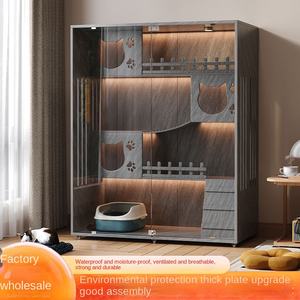 Super grande lusso quattro stagioni casa del gatto Multi-piano in legno Villa al coperto universale Pet <span class=keywords><strong>House</strong></span> con lo spazio libero modello solido - Product Image 3