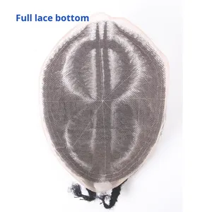 Parrucca Intrecciata Africana in <span class=keywords><strong>Veri</strong></span> <span class=keywords><strong>Capelli</strong></span> Umani per Uomini di Colore Europei e Americani, Tessuta a Mano, 10x8 Pollici - Product Image 4