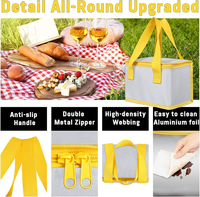 Sac Isotherme Personnalisable pour 6 Canettes, Sac Repas Portable en Nylon avec Poignée pour Enfants et École