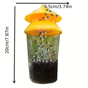 Piège à mouches en plastique durable, attrape les mouches, les abeilles et les guêpes pour le jardin - Product Image 1
