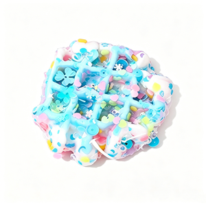 Giocattolo Morbido in Plastica a Forma di Waffle da 9cm, Antistress con Paillettes, Stili Multicolore per Bambini e Adulti, Solido Senza Liquido o Gel - Product Image 4