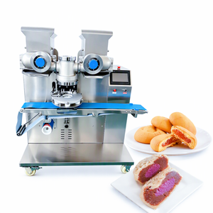 Machine automatique à encruster <span class=keywords><strong>les</strong></span> maamoul, double trémie, pour <span class=keywords><strong>la</strong></span> fabrication de biscuits, crèmes glacées, légumes, produits céréaliers, haute capacité, pour usine alimentaire - Product Image 1