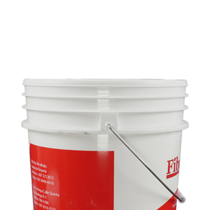 Seau en plastique PP robuste blanc de 18-20 L (5 gallons) avec couvercle et poignée pour peinture à l'huile – Vente en gros - Product Image 4