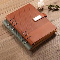 Carnet de notes professionnel en cuir A5 haut de gamme, design à feuilles mobiles, 120 feuilles, logo personnalisé, idéal pour les notes de réunion et les études