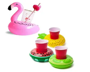 Inflatable Drink Holder 20 Pack Inflatable Cup Holders Drink Floats for Summer Pool Party Variety Drink