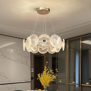 Sala de estar Dormitorio comedor Luces colgantes iluminación interior moderna candelabros rectangulares de vidrio transparente - Product Image 5