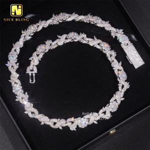 Catene cubane personalizzate moda gioielli Hip Hop 15mm in ottone CZ collana a maglie di diamanti da uomo Design unico Cubic <span class=keywords><strong>Zirconia</strong></span> - Product Image 3