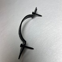 Poignées de meuble industrielles vintage en forme de goutte d'eau, quincaillerie en fer noir pour armoires, tiroirs et penderies