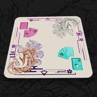 Tapis de table en velours floral moderne fait à la main haute définition tissu tricoté réutilisable mariage maison plante Tarot jeu de cartes tapis de jeu