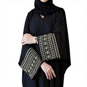 Designer Handmade Luxury Silk Anti-Wrinkle <b>Abaya</b> Customized Elegant Dubai Style Modest Muslim Dress for Women <b>PRAYER</b> Occasion - Product Image 1