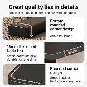 <span class=keywords><strong>Table</strong></span> d'appoint compacte à mécanisme <span class=keywords><strong>de</strong></span> levage, bureau réglable en hauteur pneumatique à une seule jambe pour chambre et salon - Product Image 2