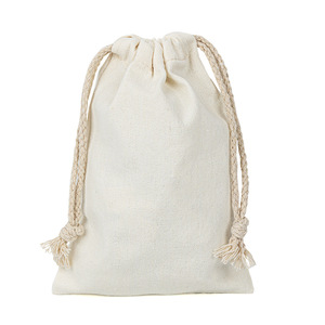 Eco Friendly Organic Cotton <b>Drawstring</b> <b>Bag</b> Custom Logo Small Packaging Pouch Reusable Gift <b>Bag</b> for Jewelry Cosmetic Packaging - Product Image 2