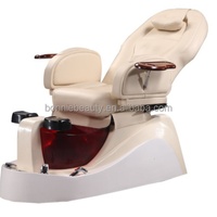 Fauteuil de pédicure de luxe BonnieBeauty, forme œuf moderne, avec massage par pétrissage et revêtement en cuir PU