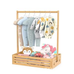Percheros pequeños de bambú para ropa, percheros de madera para mascotas, mini percheros, cestas de almacenamiento al por mayor - Product Image 5