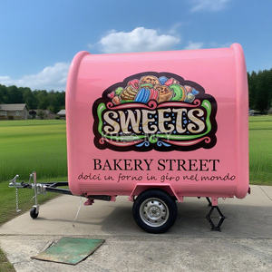 2025 Custom Dining Car Concession Catering Trailer Usa Ice Hotdog <b>Cart</b> Black Mobile Food Truck - Product Image 1