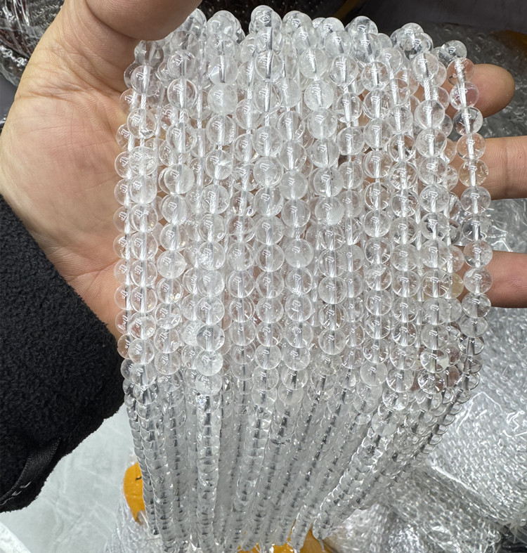 Wholesale 4mm 6mm 8mm 10mm Natural Clear Quartz Beads Natural Crystal Beads Strand for Jewelry Making