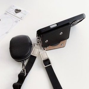 Étui de téléphone avec miroir de maquillage, cordon de cou, pour Apple 16 Pro Iphone15 <span class=keywords><strong>Samsung</strong></span> S24, cuir de litchi avancé, porte-monnaie - Product Image 6