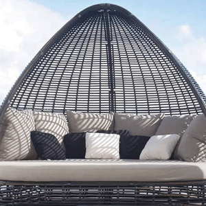 <span class=keywords><strong>Lettino</strong></span> <span class=keywords><strong>Prendisole</strong></span> Moderno da Esterno con Baldacchino, Daybed con Telaio in Alluminio e Cuscino Impermeabile, Sedia a Sdraio di Lusso, Cabana da Spiaggia - Product Image 2