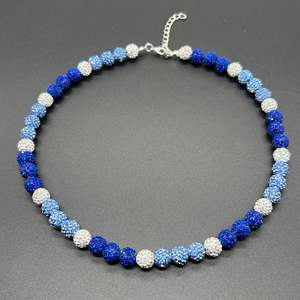 שרשרת חרוזים בהשראת בייסבול ריינסטון לשני המינים שרשרת דיסקובול לאוהבי קבוצת בייסבול - Product Image 4