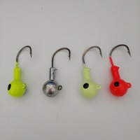 Hameçons en forme de boule en acier inoxydable avec têtes de jig lestées de 1g, 1.8g, 2.5g, 3.5g, 5g, 7g, 10g, 14g, 20g pour la pêche à la carpe, au poisson-chat et aux crevettes en rivière - Vente chaude