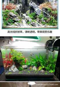 Vente en gros d'usine d'accessoires pour aquariums, élevage de poissons, réservoirs d'aquariums en verre transparent carrés, aquariums de bureau en verre personnalisés - Product Image 5