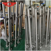 Poteau de balustrade en acier inoxydable avec panneau en verre