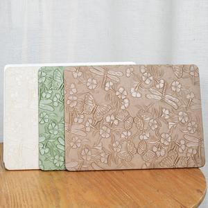 Étui rigide pour ordinateur <span class=keywords><strong>portable</strong></span> en cuir PU moderne, durable et protecteur, motif papillon et fleur, pour Macbook Air 13 M2/M3/M4 A2681 A3113 A3240 - Product Image 4