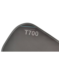 Raquette de pickleball portable légère Custom Six Zero Double Black Diamond 6.0 Black Gem en fibre de carbone