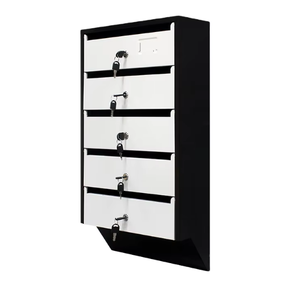 Boîtes <span class=keywords><strong>aux</strong></span> <span class=keywords><strong>lettres</strong></span> murales en acier pour appartements, jardins extérieurs, <span class=keywords><strong>boîte</strong></span> de livraison de documents à 5 compartiments - Product Image 4