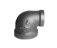 Fer malléable de classe 150 ASTM A197 90 °   Raccord de tuyauterie fileté NPT anti-fuite pour systèmes d'eau et de gaz haute pression