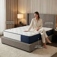 Matelas hybride OEM ODM enroulé en boîte, fermeté moyenne, pour appartements modernes, hôtels et écoles