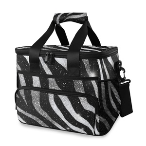 Sac à déjeuner isotherme grand format à imprimé floral, best-seller, pour pique-nique, plage, réutilisable - Product Image 1