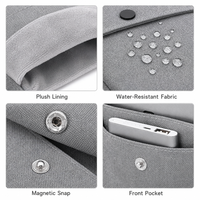 Sacs bandoulière pour téléphone 18x10x2.5cm, doublure en peluche résistante à l'eau, fermeture magnétique, poche avant, fixation par clip, convient aux téléphones de 6.8 pouces, pour hommes, gris, noir