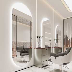 Miroir mural <span class=keywords><strong>de</strong></span> <span class=keywords><strong>coiffure</strong></span> <span class=keywords><strong>de</strong></span> style moderne, personnalisable, avec carte d'Afrique, forme irrégulière, pour salons <span class=keywords><strong>de</strong></span> <span class=keywords><strong>coiffure</strong></span> et barbiers - Product Image 3