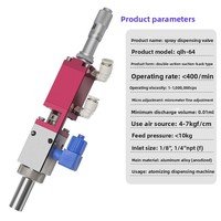 Válvula de Pulverización de Alta Frecuencia QLH-64 con Micrómetro Ajustable para Recubrimiento Conformal, Pintura Neumática, Atomización de Silicona y Adhesivos