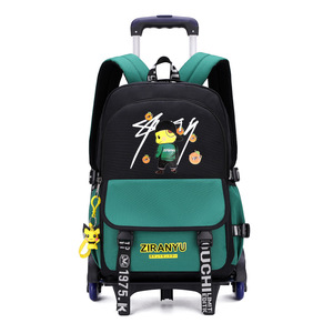 Hot Wholesale Boys Trolley Backpack Student School <b>Bag</b> With Wheels Detachable Waterproof Kids Causal Sports <b>Bag</b> Luggage Backpack - Product Image 3