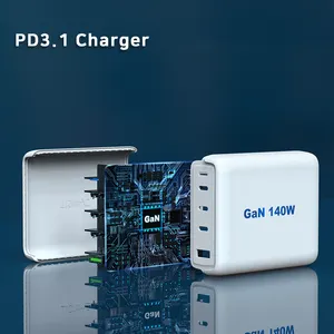 Fast Charging 140W GaN Charger Multi-Ports For Smart Phone Laptop Tablet IPhone Samsung