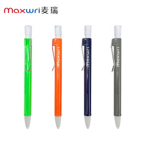 Fábrica de alta calidad Extraño colores surtidos Clip de metal Botón de metal Lápiz mecánico de plástico con sacapuntas - Product Image 2