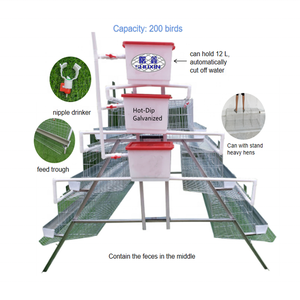 Un tipo di batteria gabbia di pollo strati di allevamento di pollame 3 livelli 4 porte 96 uccelli deposizione uova galline allevamento gabbie per la vendita in <span class=keywords><strong>Karachi</strong></span> - Product Image 3