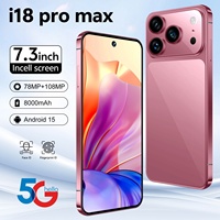 Smartphone Global Versi 18 Pro Max 5G Tanpa Kunci 7.3 Inci FHD Android 15 Deca Core 16GB+1TB Kamera 108MP Grosir Smartphone