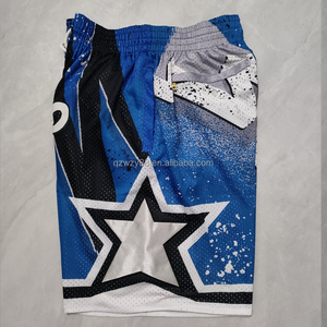 Short de Basketball Américain <span class=keywords><strong>d</strong></span>'<span class=keywords><strong>Été</strong></span> pour Hommes, Grande Taille, en Maille Respirante Brodé, Vente Chaude, Adapté aux Enfants - Product Image 6